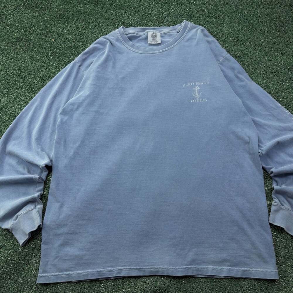 Comfort Colors Vero Beach Florida Long Sleeve T-Shirt Size L